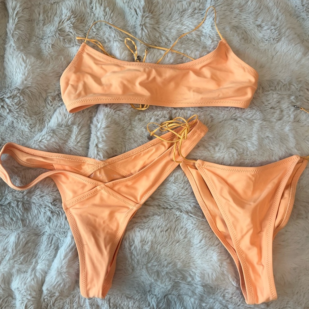 White Fox Orange Small Bikini Set